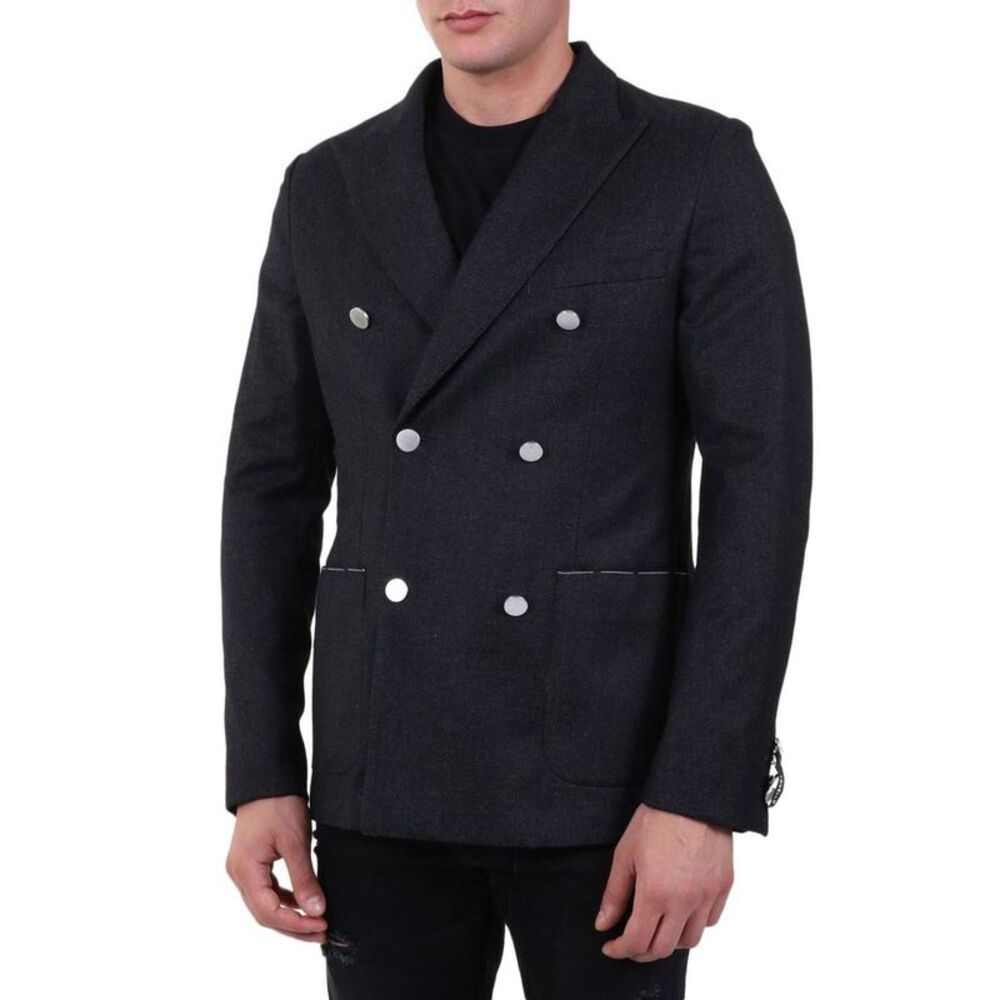 TONELLO Men's Double-Breasted Blazer Men GREY Outerwear